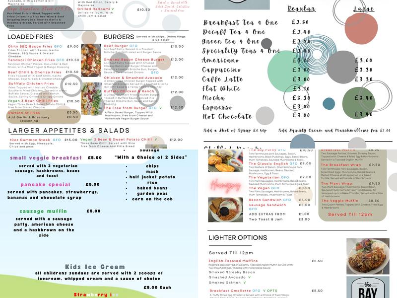 The Bay Café Menu