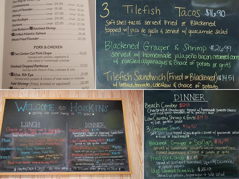 Hoskins Restaurant Menu