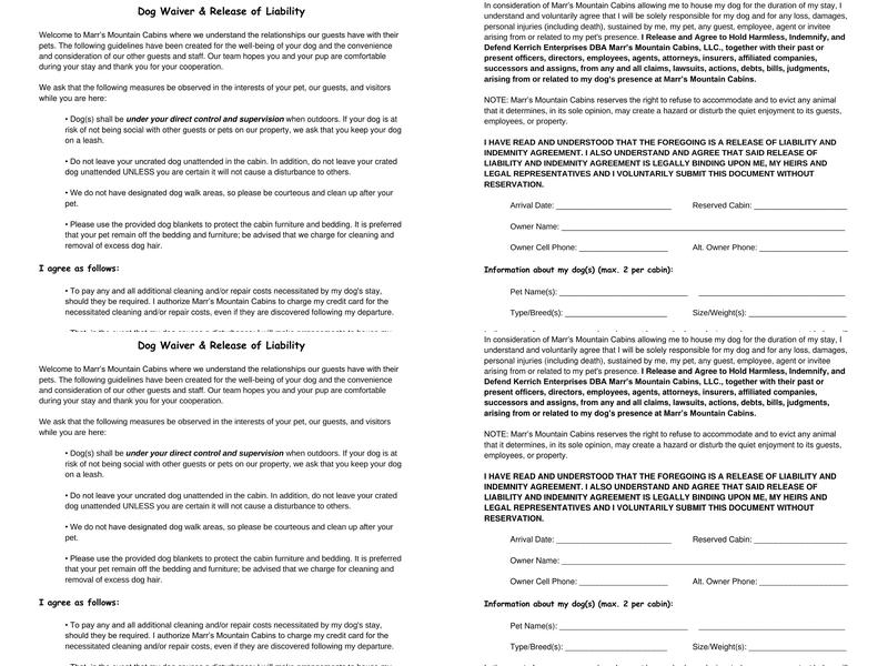 The Tavern at Red Feather Lakes Menu