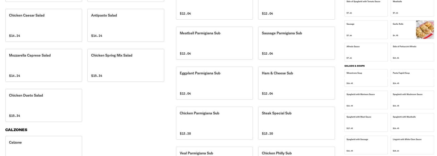 Angelos Pizza Restaurant Menu