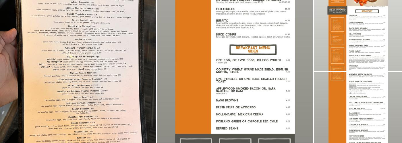 Bread+Salt Menu
