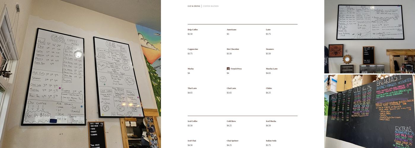 Cofa Coffee Menu