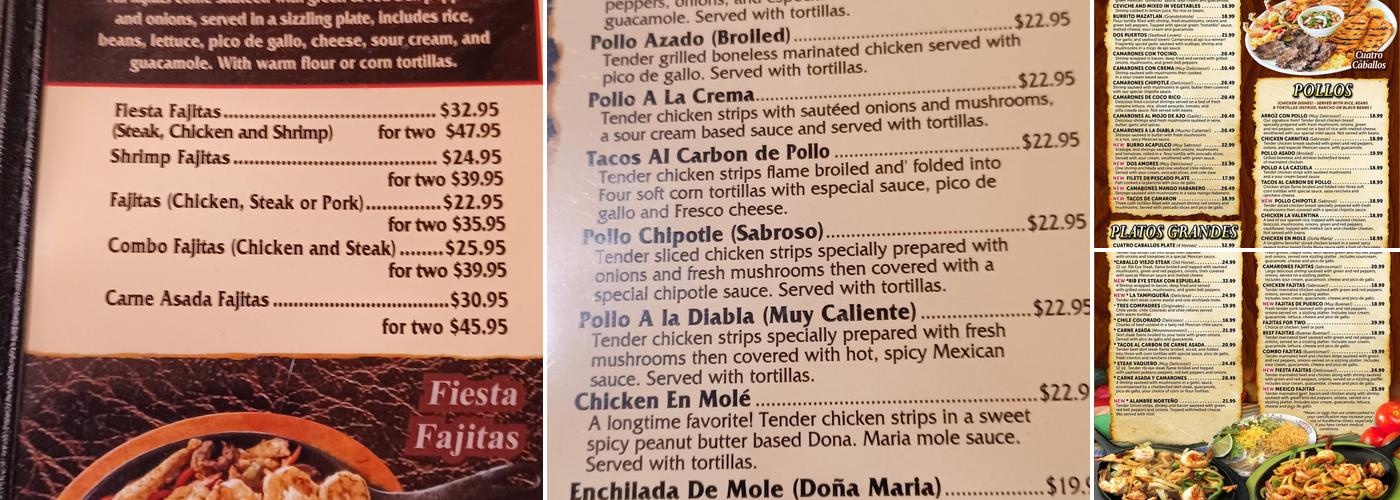 Fiesta Jalisco Menu