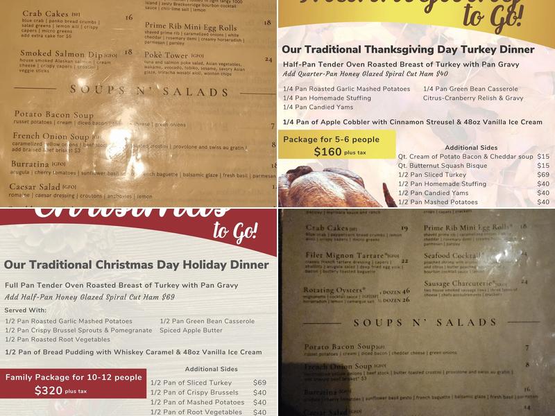 Salt Creek Steakhouse Menu