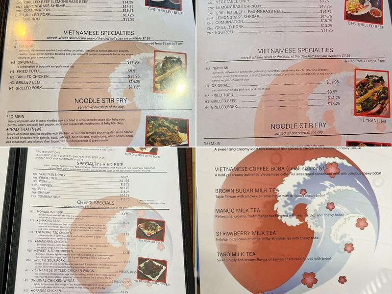 Pacific Rim Cafe Menu