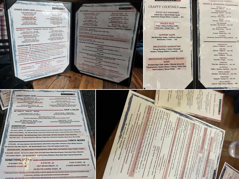 Brickhouse 40 Menu
