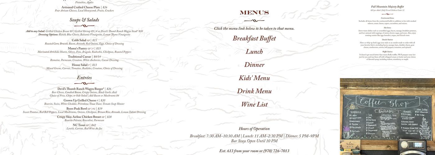 Hallowed Grounds Coffee Shop Menu