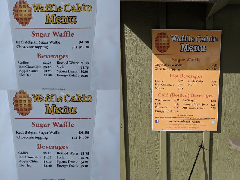 Waffle Cabin @ Gemini Base Menu