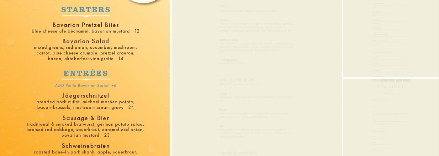 Minervas Restaurant & Bar Menu