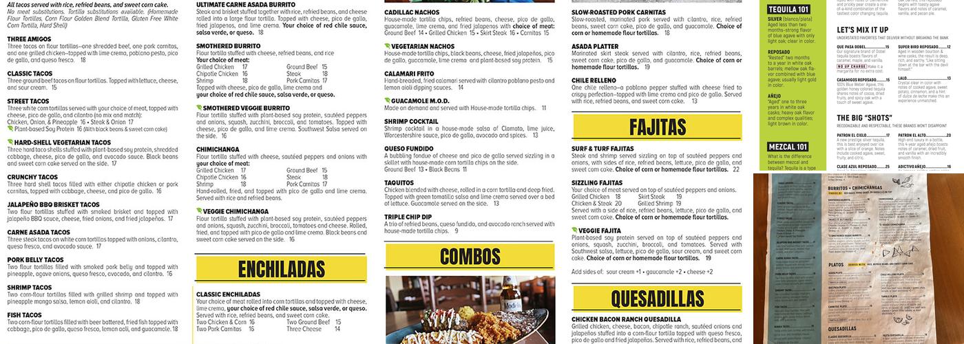 Que Pasa Cantina Menu