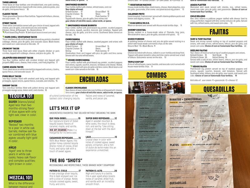Que Pasa Cantina Menu