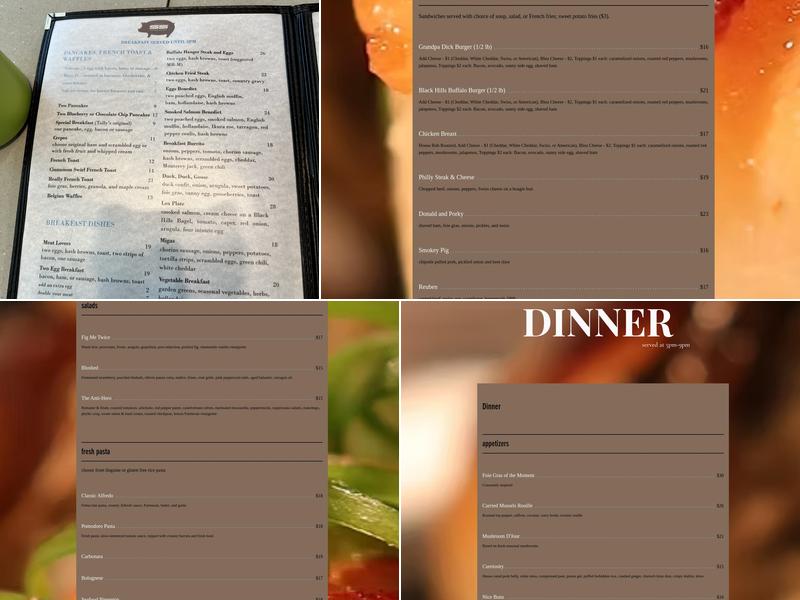 Tally's Silver Spoon Menu