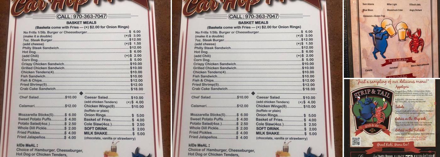 Strip & Tail Menu