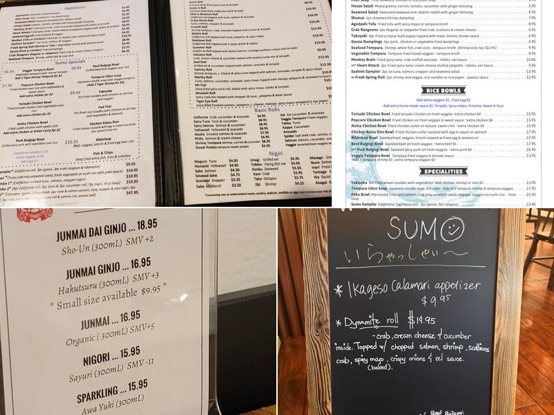 Sumo Japanese Kitchen Menu