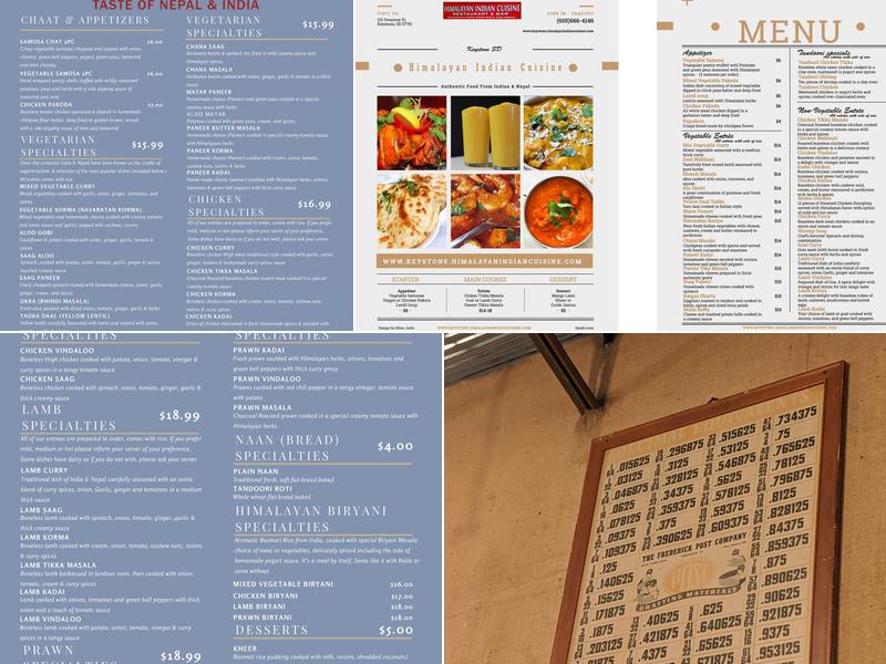 Sherpa's Kitchen Menu