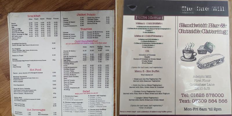 The Cafe Mill Menu