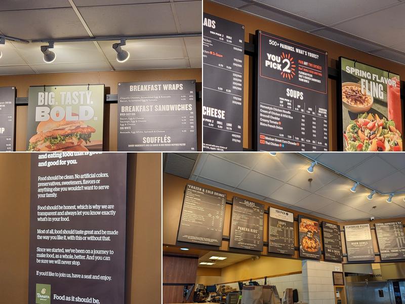 Panera Bread Menu