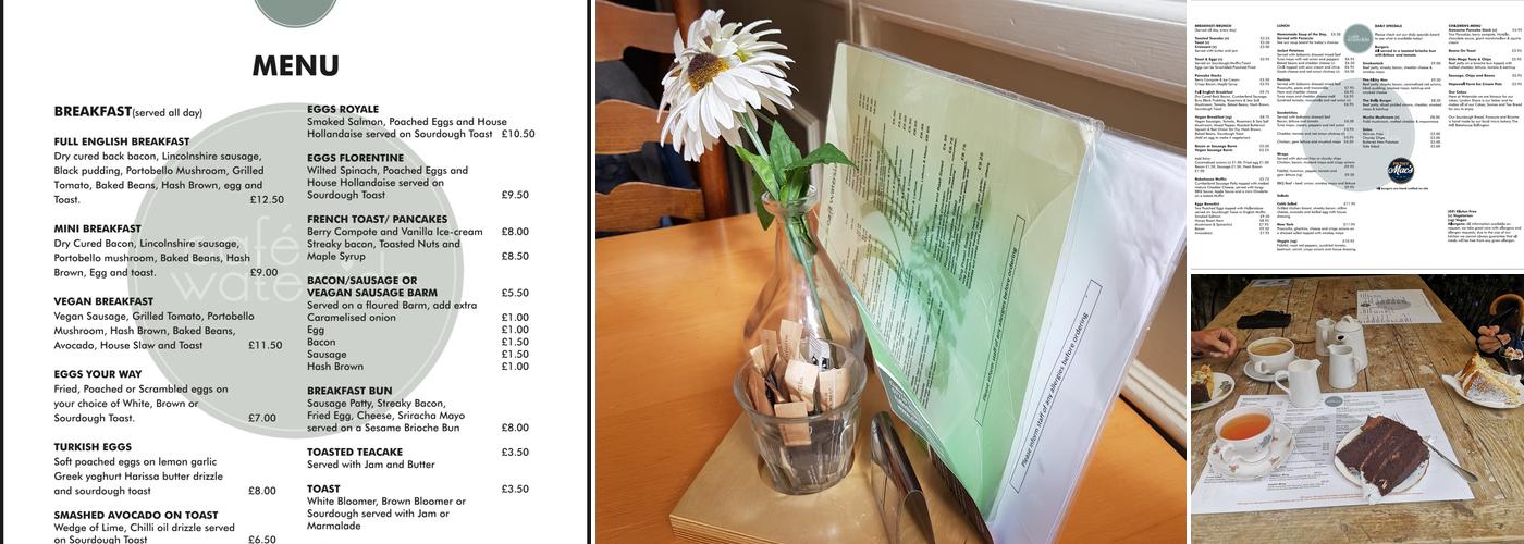 Café Waterside Menu