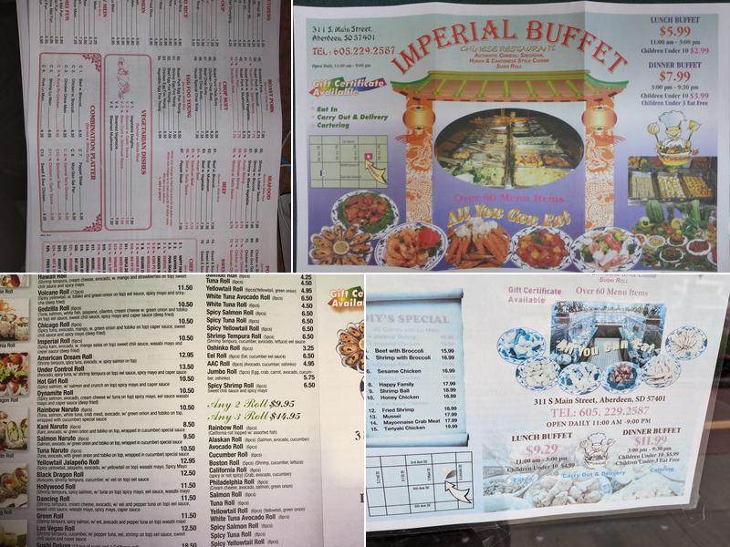 Imperial Buffet Menu