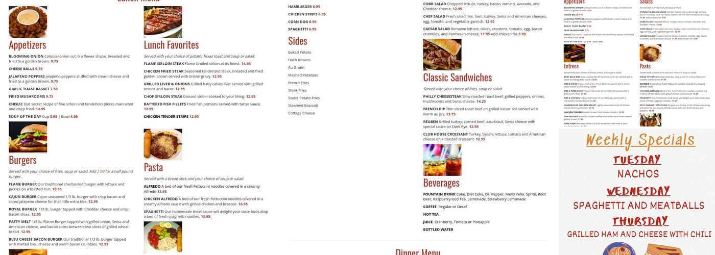 Flame Menu