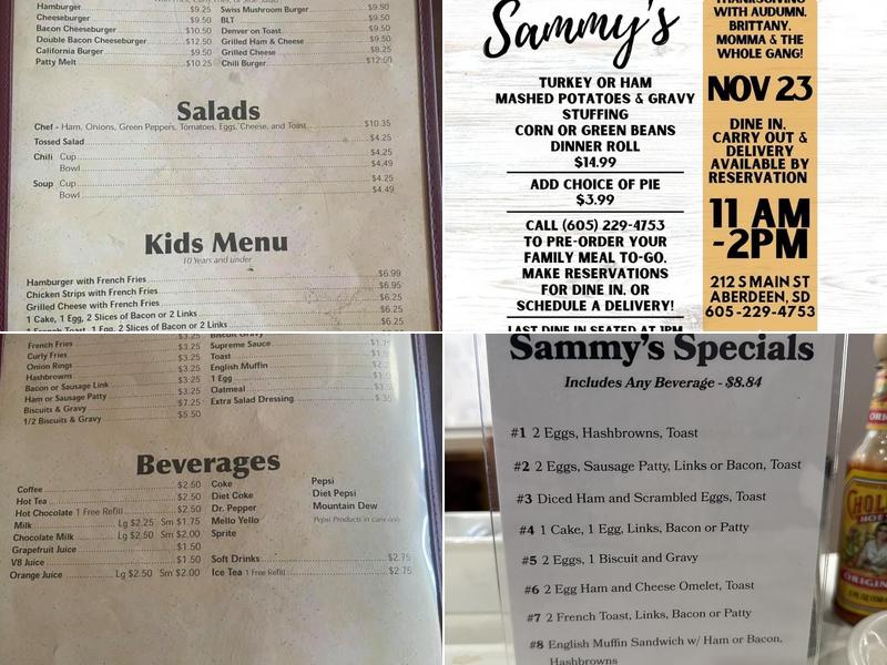 Sammy's Menu