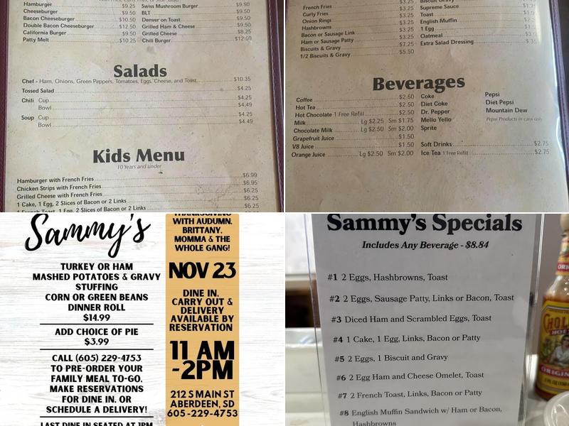 Sammy's Menu