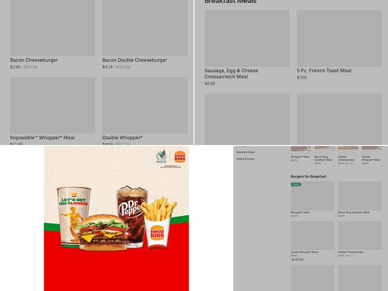 Burger King Menu