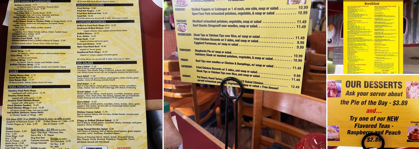 Egg Haven Menu