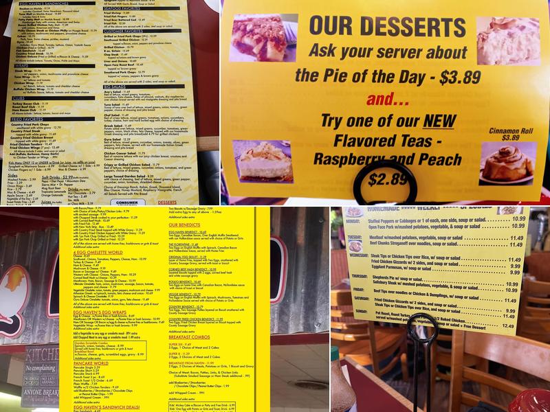 Egg Haven Menu