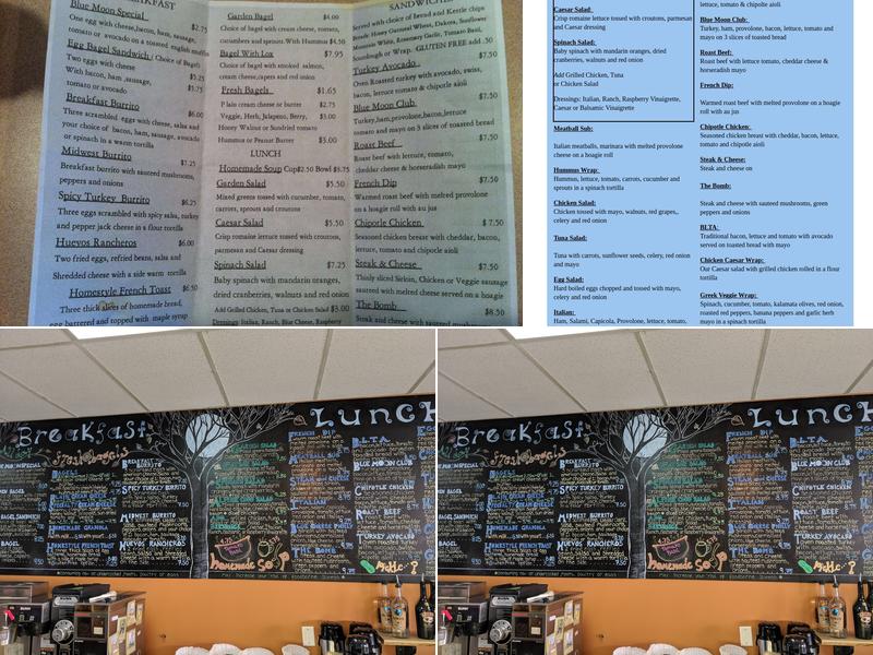 Blue Moon Bakery Menu