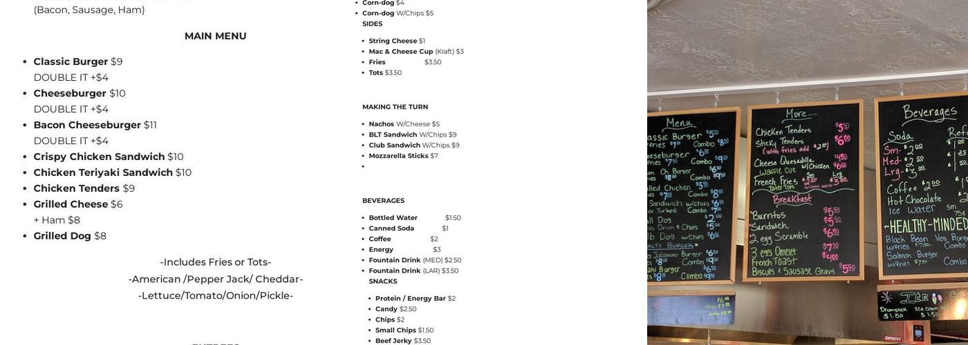 Lakeside Grill & Cafe Menu