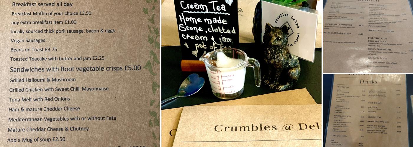 Crumbles at Delph Menu