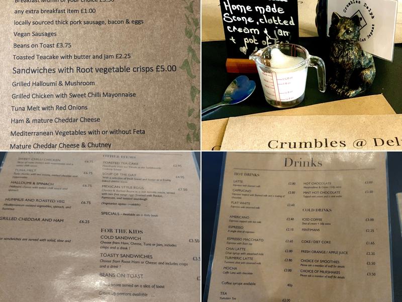Crumbles at Delph Menu