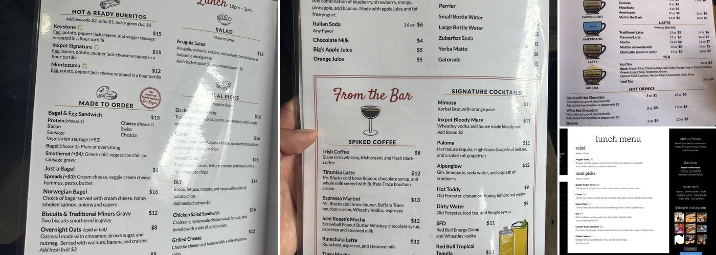 Inxpot Menu