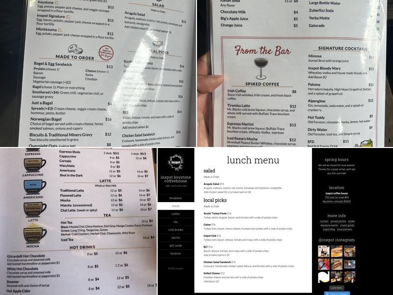 Inxpot Menu
