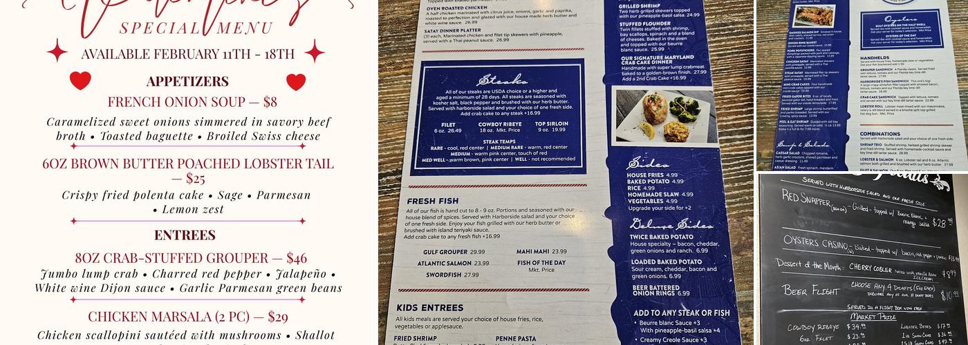 Harborside Menu