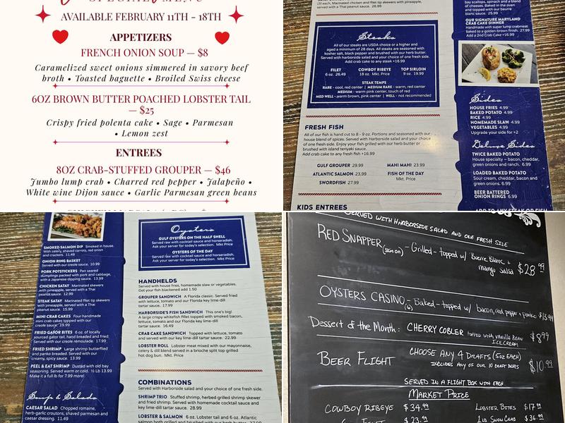 Harborside Menu