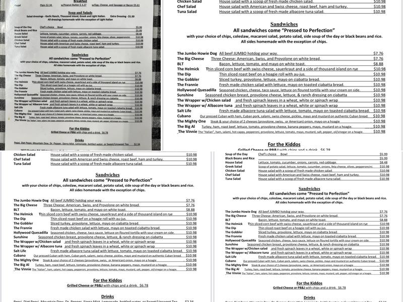 Chef Neil's Bistro Menu