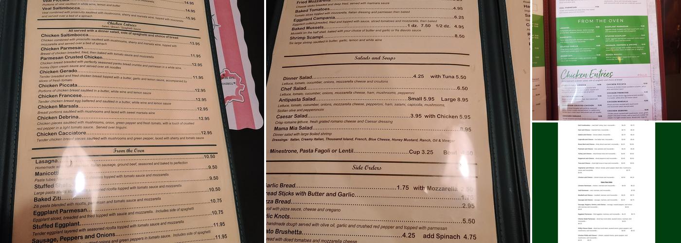 Napolis Menu