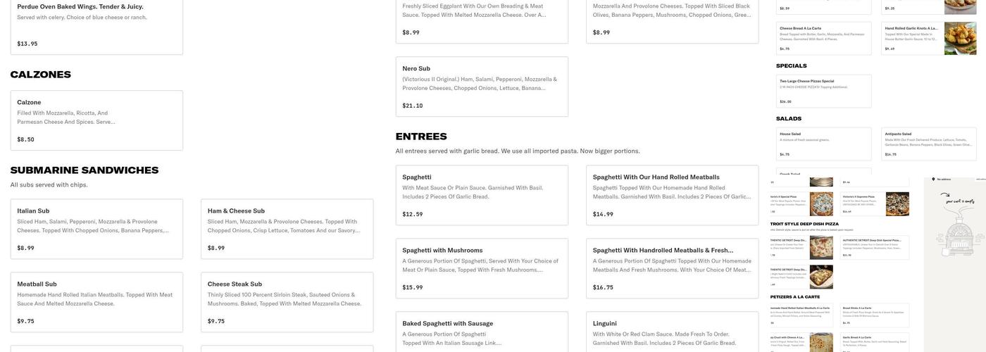 Victorio's II Winter Springs Menu