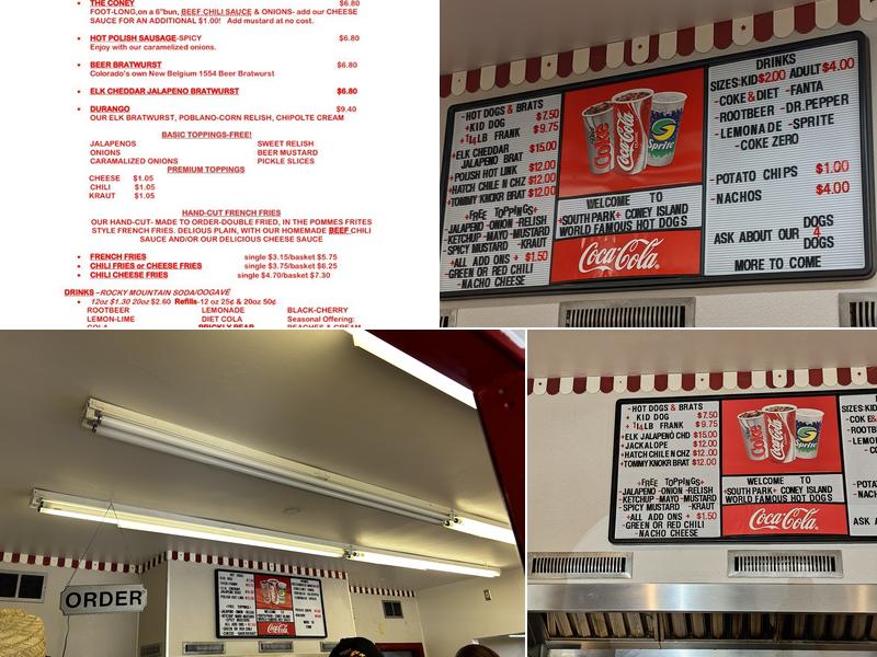 South Park Coney Island Menu
