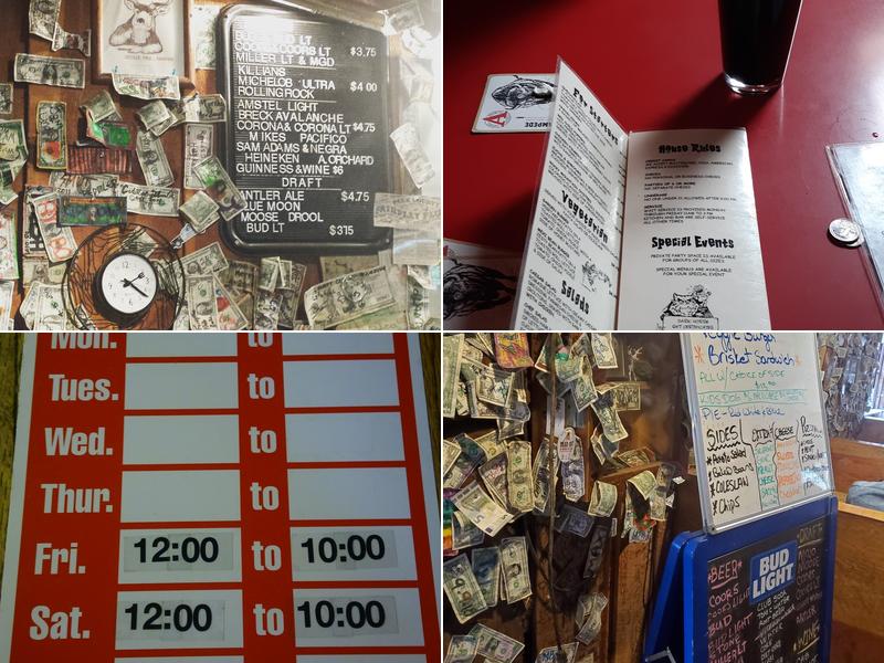 Bucksnort Saloon Menu