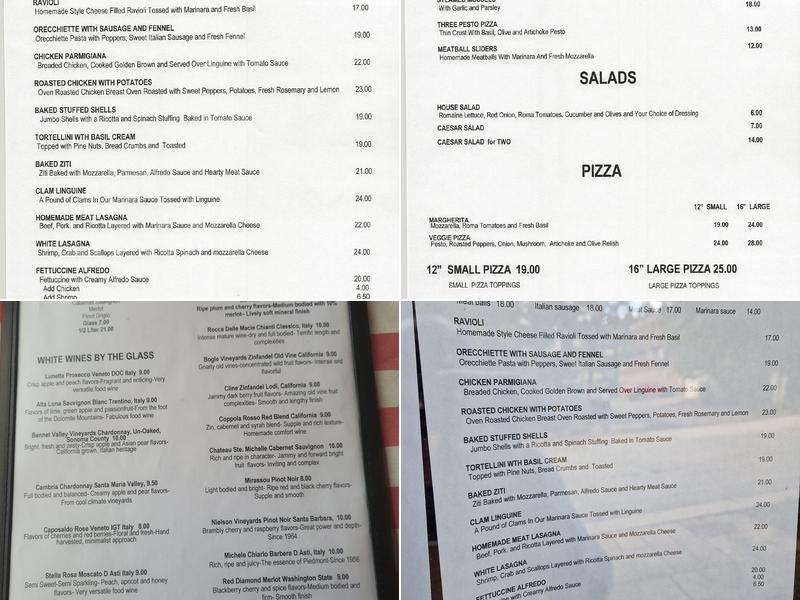 Michael's Italian Restaurant Menu