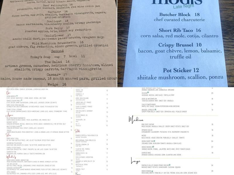 Modis Breck Menu