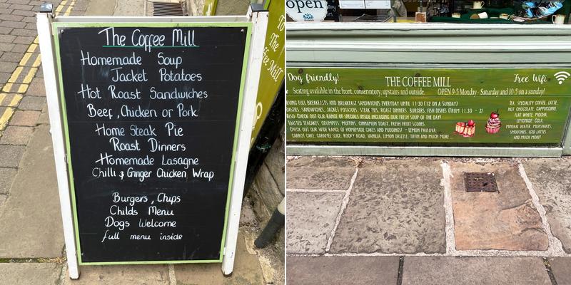 The Coffee Mill Menu