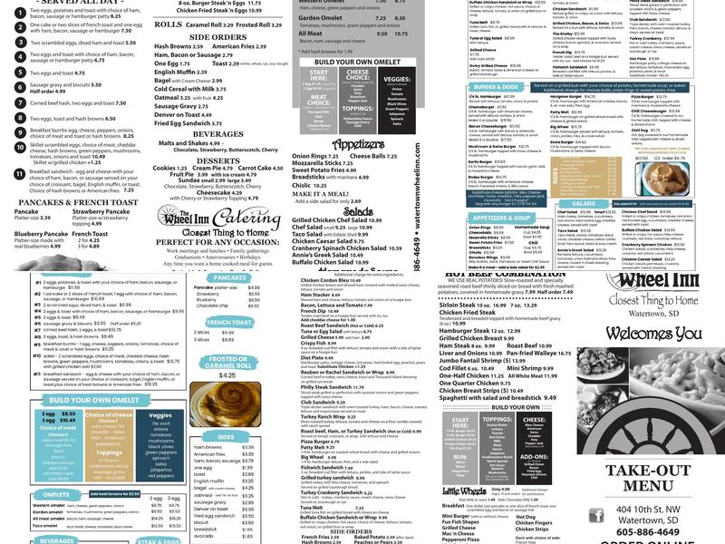 Wheel Inn Menu