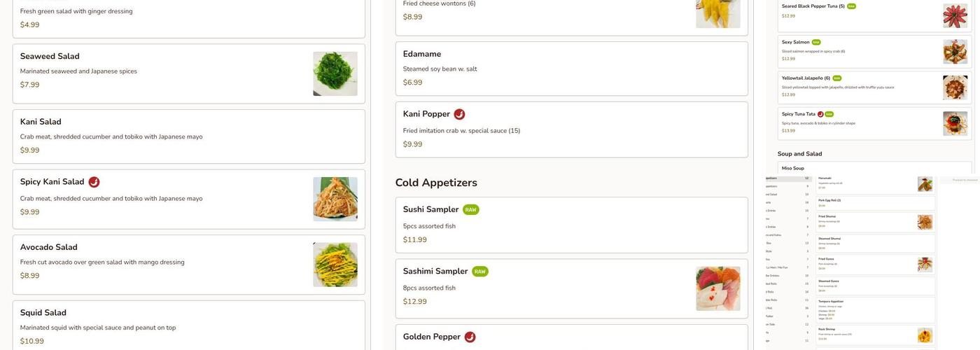 Downtown Sushi Japanese Restaurant Menu