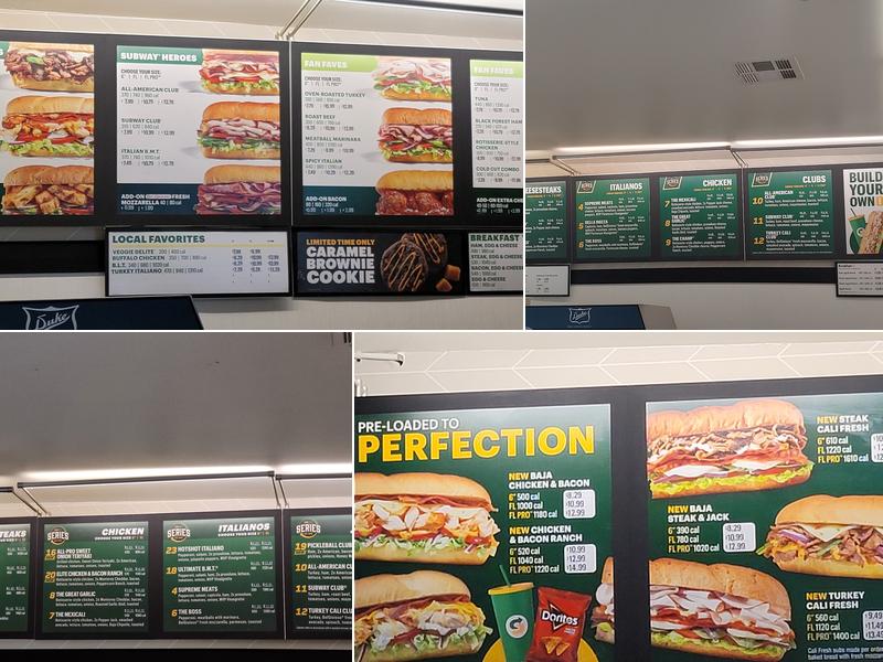 Subway Menu