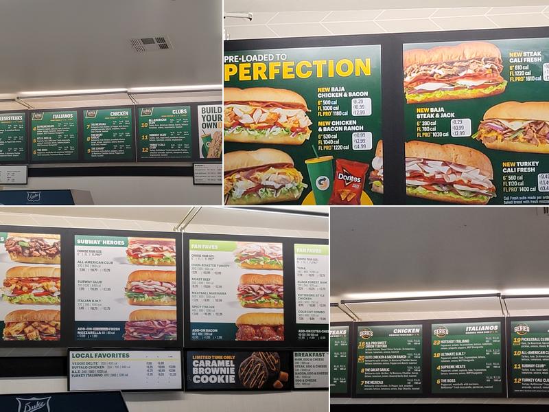 Subway Menu