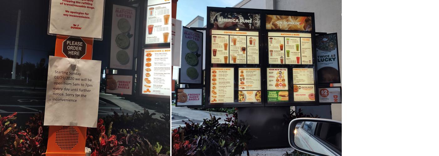 Dunkin' Menu